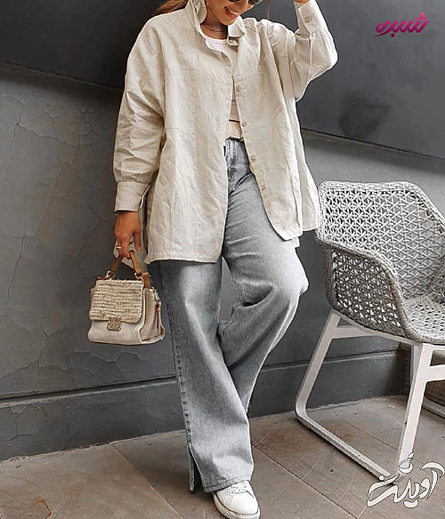 استایل تابستانی با مانتو لینن